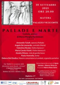 PALLADE E MARTE - Cantata Scenica di Maria Margherita Grimani @ Matera